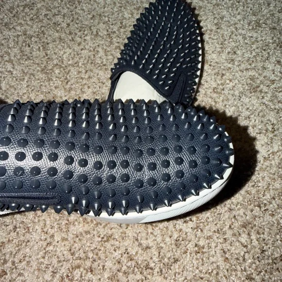 New Christian Louboutin dark marine Spiked Loafers - Picture 9 of 10